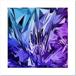 Purple Ombre Mosaic Glass Boho Posters and Art